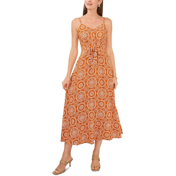 MSK Womens Printed Midi Slip Dress
