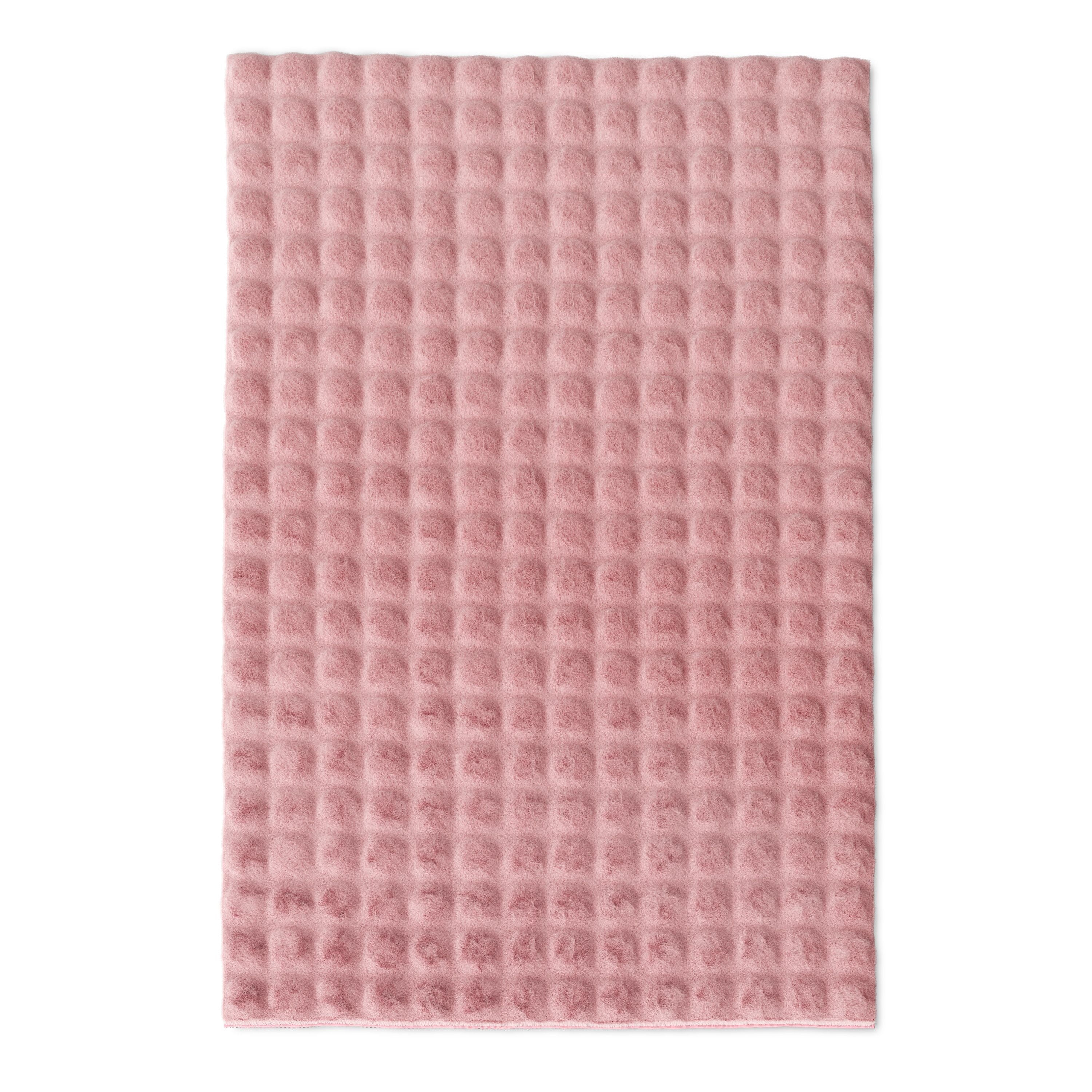 Mainstays Kids Bubble Fur Area Rug, Light Pink, 4 ft x 6 ft