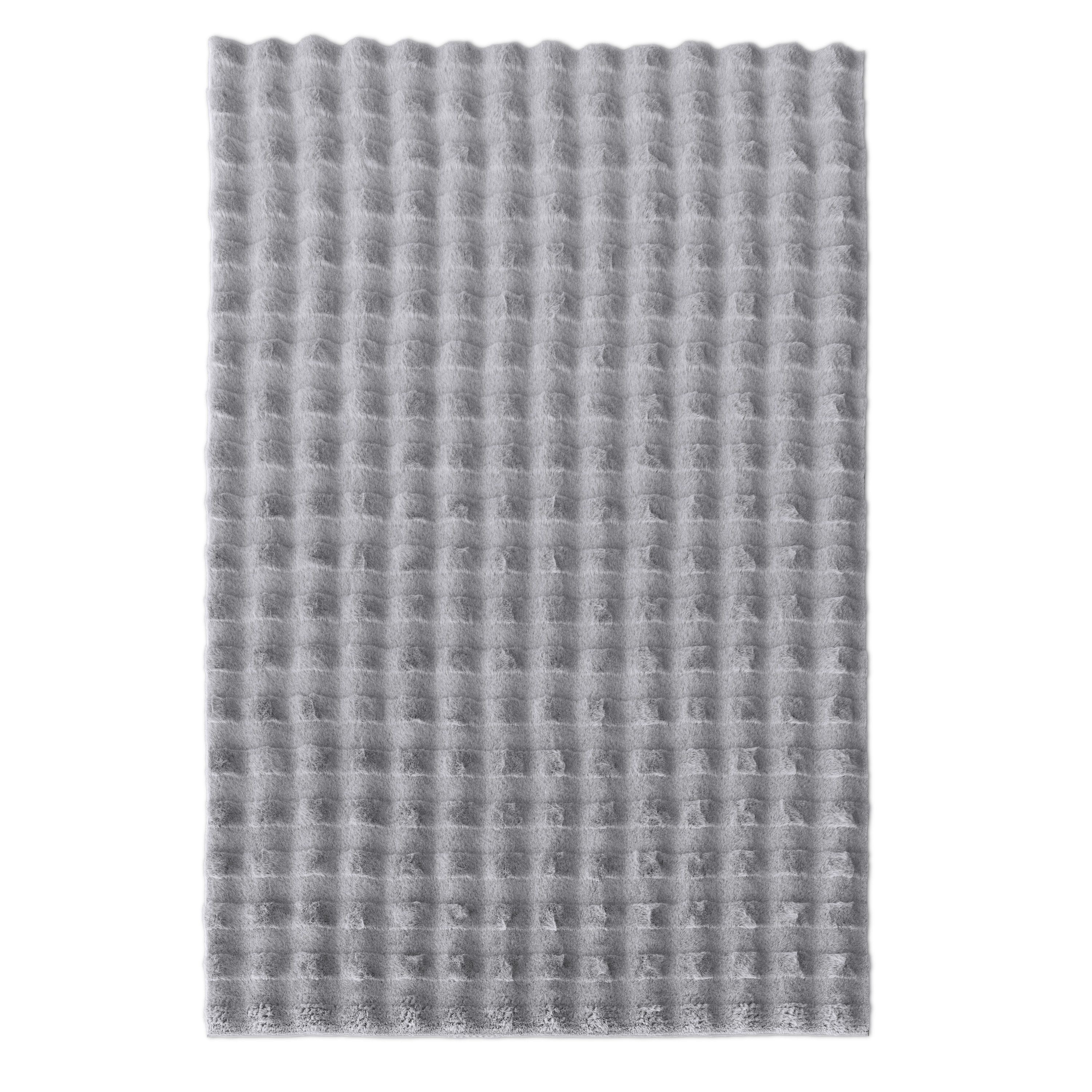 Mainstays Kids Gray Bubble Fur Area Rug, 4' x 6'