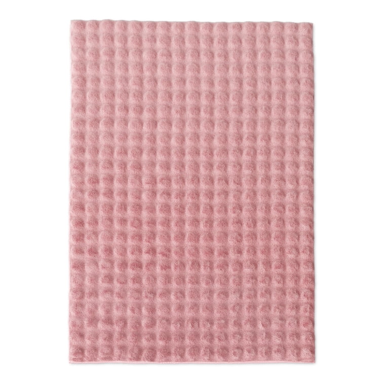 Mainstays Kids Light Pink Bubble Fur Area Rug, 5x7 - Walmart.com