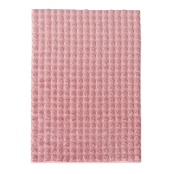 Mainstays Kids Light Pink Bubble Fur Rug, 5' x 7'