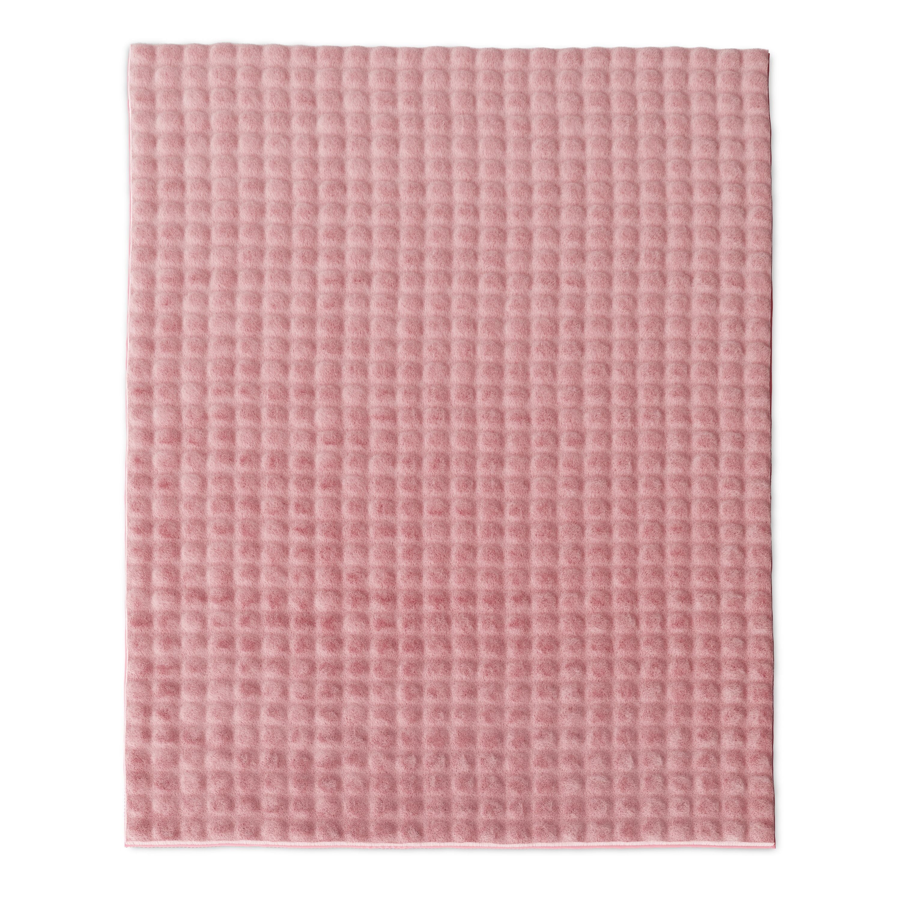 Mainstays Kids Light Pink Bubble Fur Rug, 8' x 10'