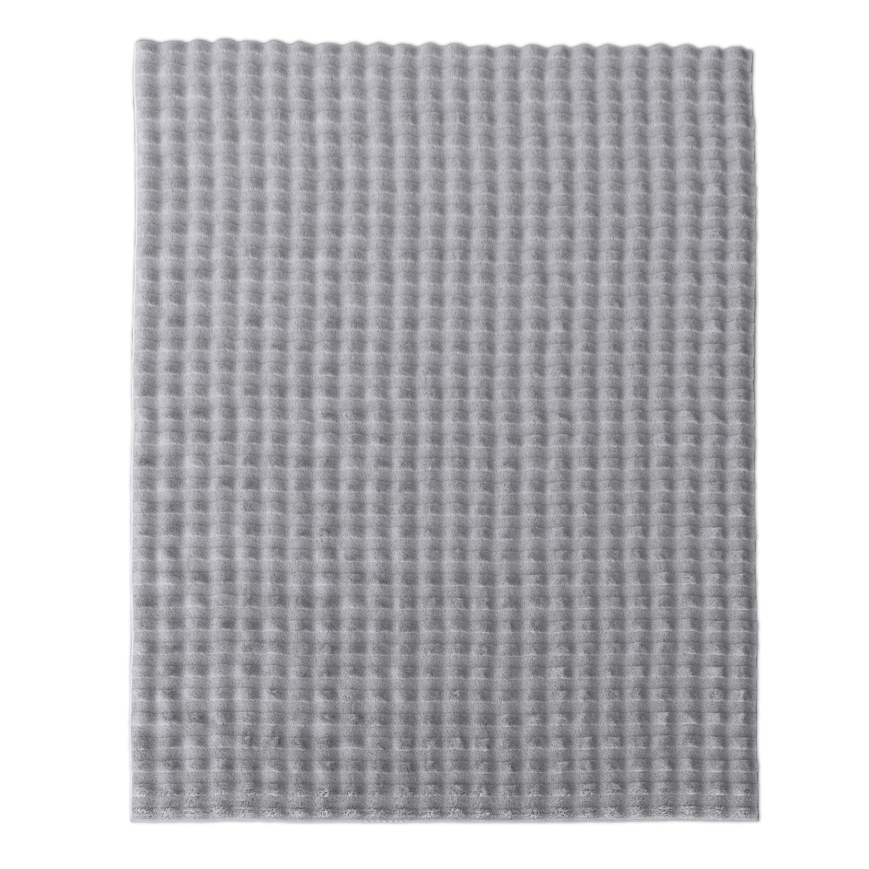 Mainstays Kids Gray Bubble Fur Area Rug, 8' x 10'