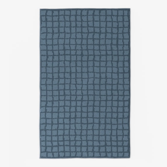 Mainstays Kids Tufted Blue Grid Washable Area Rug, 3' x 5'