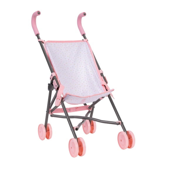 My Sweet Love Fold-Up Doll Stroller, Pink and White