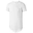 thumbnail image 1 of MSLLEN Mens Hipster Hip-Hop High Low Curve Hem Urban Short Sleeve Tee Shirts Tops White, 1 of 5