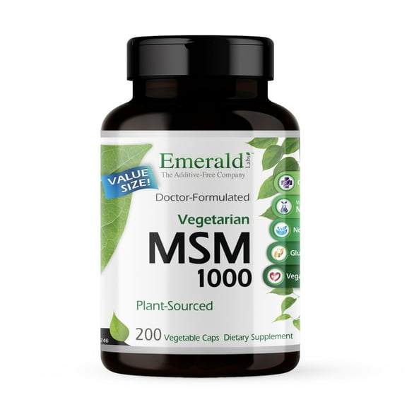 MSM 1000, 200 Vegetable Caps, Emerald Laboratories