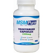 KALA HEALTH MSMPure MSM Vegetarian Capsules   1,000 mg US-Sourced MSM per Capsule for Joint Health, Skin Appearance, Hair & Nail Support   120 Count, Organic Sulfur