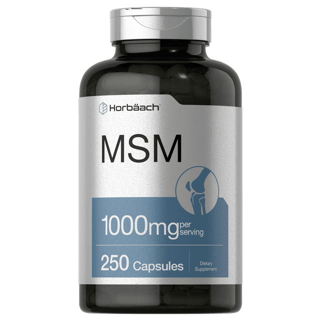MSM Supplement Capsules 1000mg 250 Count Methylsulfonylmethane