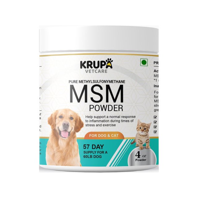MSM for Dogs Joint Health, Natural Hip &Joint Pain Relief, Digestion and Inflammation 4 Oz
