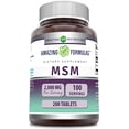 thumbnail image 1 of Amazing Formulas MSM 2000 Mg Per Serving 200 Tablets Supplement | Methylsulfonylmethane | Non-GMO | Gluten Free, 1 of 6