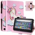 thumbnail image 2 of For Amazon Fire 7 2022 12th Gen Case Kids Shockproof Tablet Smart Cover Handle Blue New 2 of 13