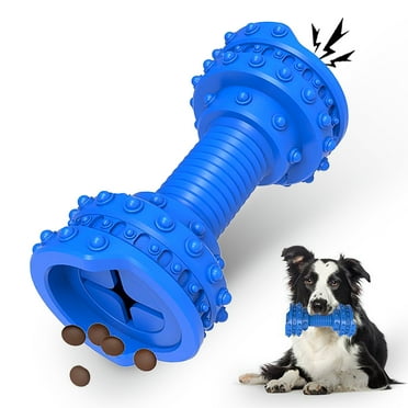 MSOVA Dog Toys for Aggressive Chewers-Indestructible Dog Toys for Large Medium Small Breed--Rubber Dog Chew Toy-Blue