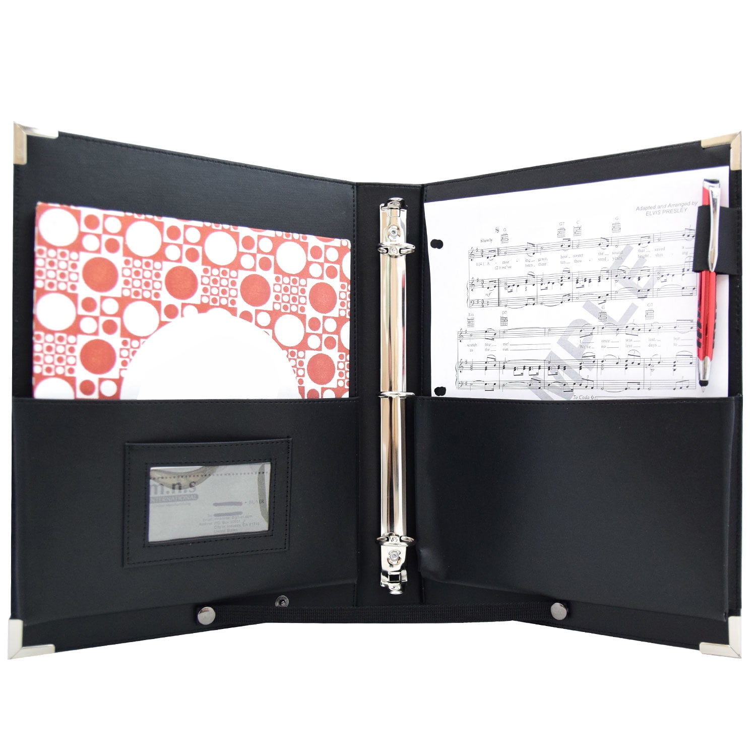 MIRACLESUIT MSP Sheet Music Folder Choral organizer with Handle & Detachable Strap 9.5 x 12" (Medium)