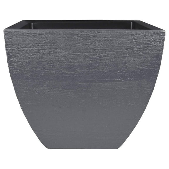 MSQ20SL Modern Square Garden Planter, 20-Inch, Slate