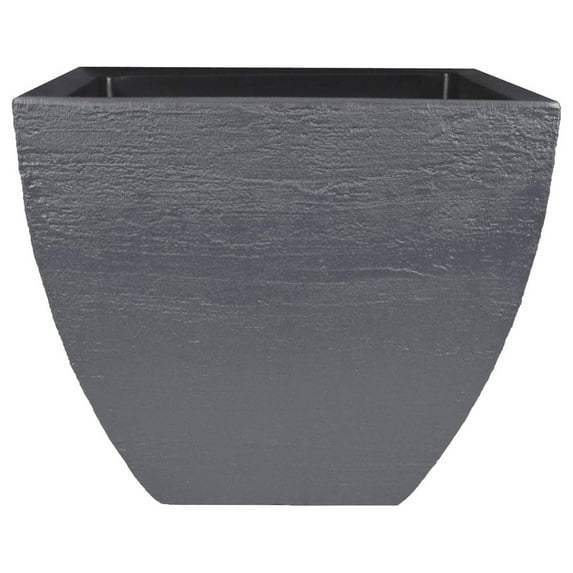 MSQ20SL Modern Square Garden Planter, 20-Inch, Slate