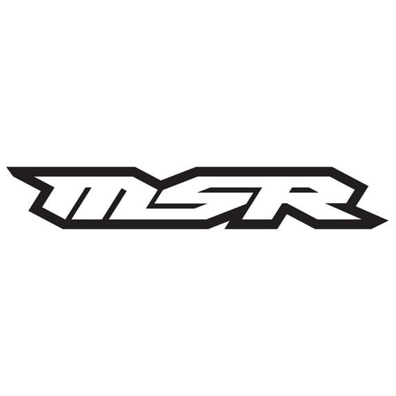 MSR Large Die Cut Decals Black/White 340701