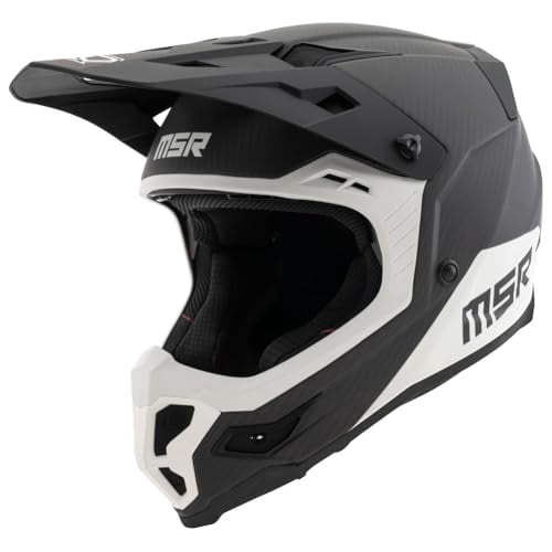 MSR Carbon Hex Motocross, Dirt Bike Helmet w/MIPS X-Large Matte Black/White