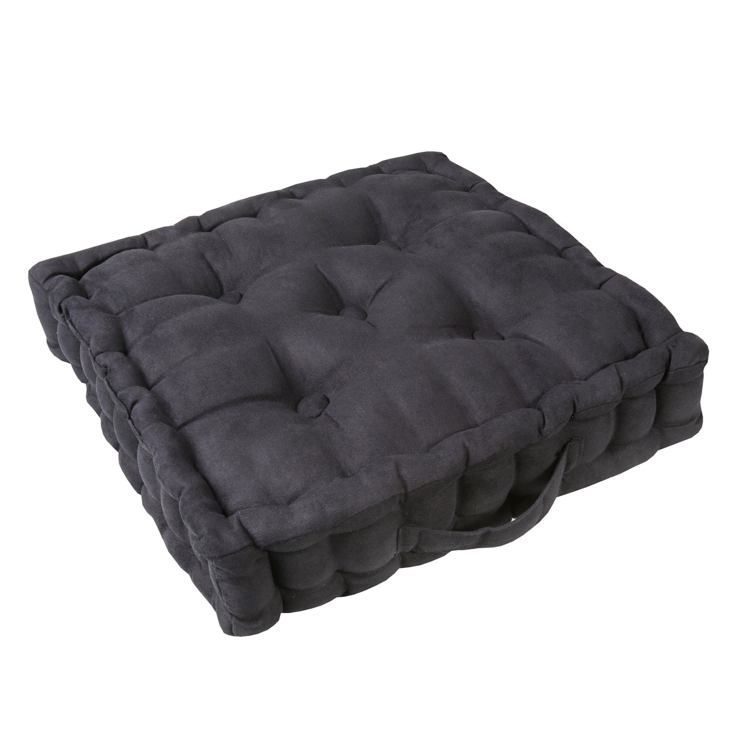 Black Suede Orthopaedic Foam Armchair Booster Cushion
