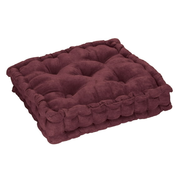 Tufted Booster Cushion, Burgundy