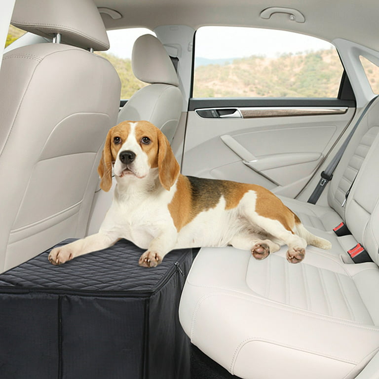 MSR Imports Dog Car Back Seat Extender Safer More Comfortable Back Seat  Platform and Storage Black 