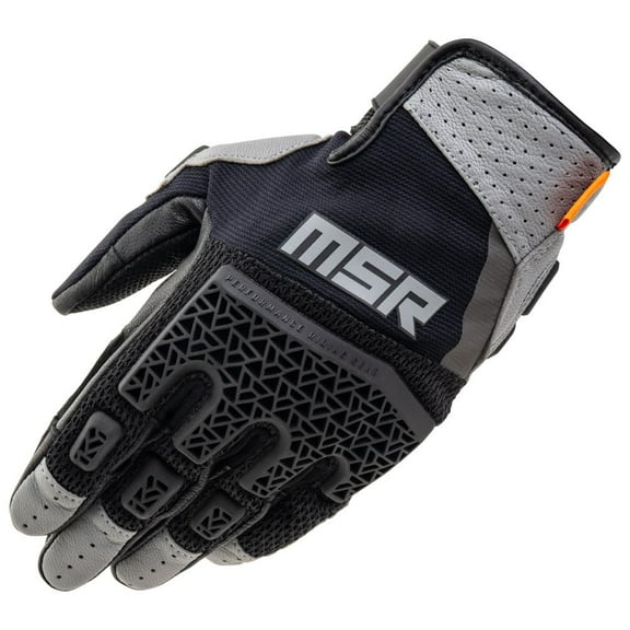 MSR La Sal with Molded TPR, D3O Adventure/Off-Road Glove (Grey, Small)