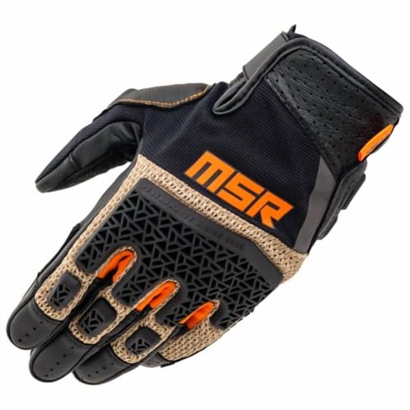 MSR La Sal with Molded TPR, D3O Adventure/Off-Road Glove (Tan, Small)