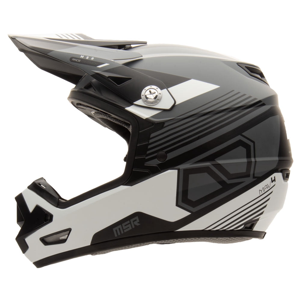 MSR Mav4 Sensor Helmet w/MIPS(X-Large, White/Black)Motorcycle Dirt Bike Off Road