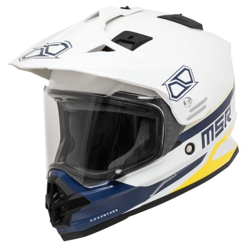 MSR Xpedition ADV Dirt Bike Motocross Helmet w/MIPS Small White/Blue/Yellow