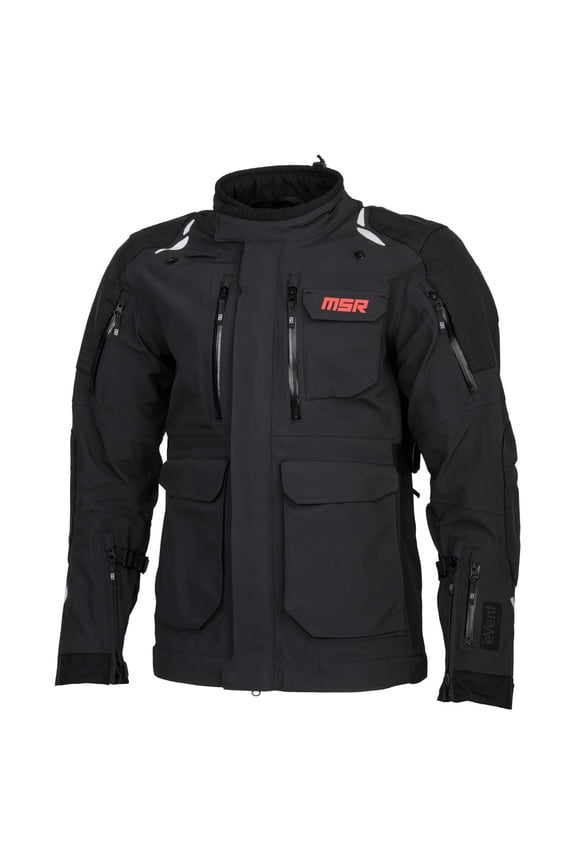 Xplorer ADV Motorcycle Jacket – Waterproof Textile Riding Jacket with CE‑Armor‑Compatible Pockets, Venting & Reflective Accents - Men's Large Black