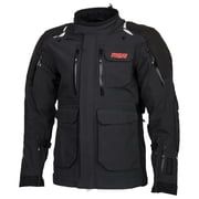 MSR Xplorer ADV Motorcycle Jacket   Waterproof Textile Riding Jacket with CE Armor Compatible Pockets, Venting & Reflective Accents - Mens X-Large Black