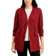 thumbnail image 1 of MSRP $100 Alfani Shine Cardigan Sweater Red Size Small, 1 of 1