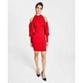 thumbnail image 1 of MSRP $100 International Concepts Cold-Shoulder Sweater Dress Red Size Large, 1 of 1