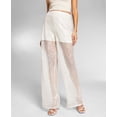 thumbnail image 1 of MSRP $110 Jeannie Mai Inc Womens Sheer Sequin Pants Beige Size 6, 1 of 1