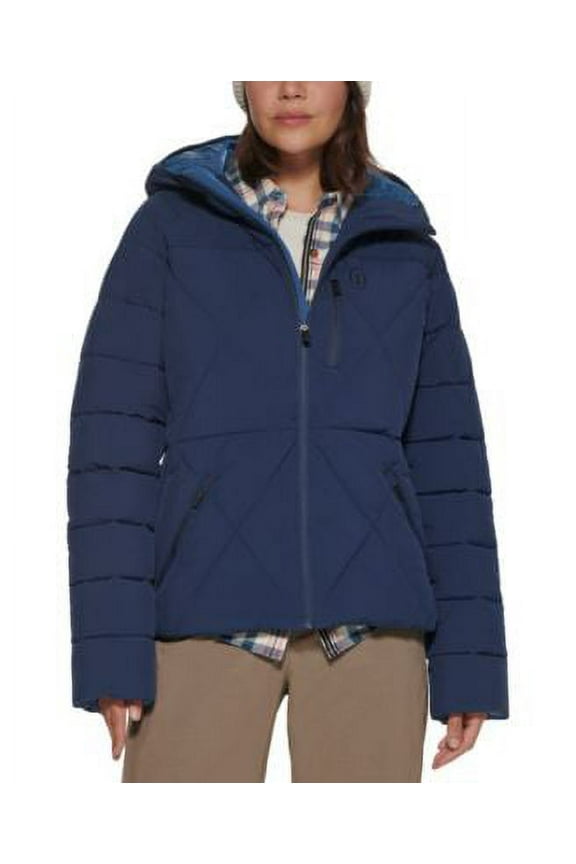 MSRP $129 Bass Outdoor Women's Glacier Hooded Hiking Jacket Blue Size XL