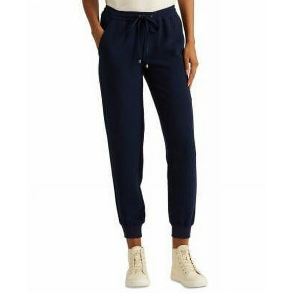 MSRP $145 Ralph Lauren Crepe Jogger Sweatpants French Navy Size 18