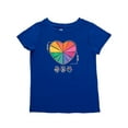 thumbnail image 1 of MSRP $16 Epic Threads Little Girls Rainbow Heart Graphic T-shirt Blue Size 5, 1 of 1