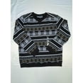 thumbnail image 1 of MSRP $18 Karen Scott Fair Isle Fun Fleece Sweatshirt Black Size Petite Medium, 1 of 3