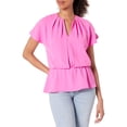 thumbnail image 1 of MSRP $198 Trina Turk Women's Peplum Blouse Pink Size Small, 1 of 2
