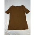 thumbnail image 1 of MSRP $20 Charter Club Cotton Boat-Neck Top Brown Size Small, 1 of 3