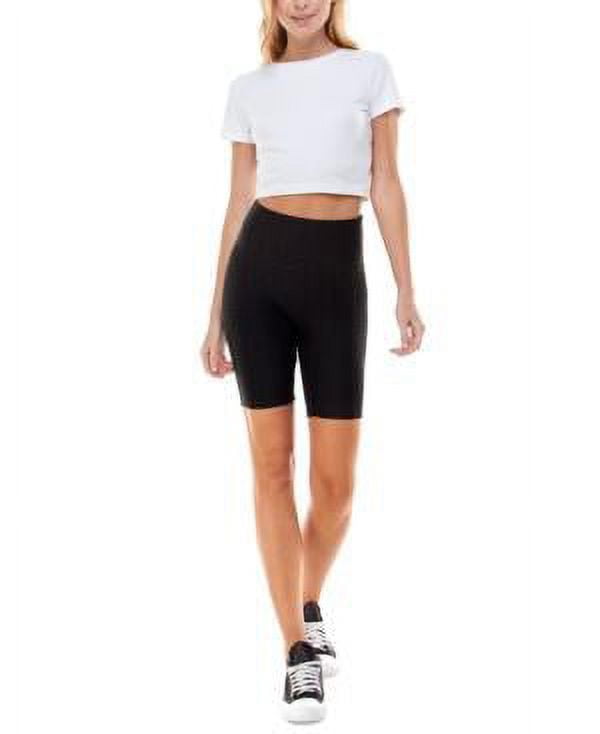 MSRP $20 No Comment Juniors' Biker Shorts Black Size Medium 