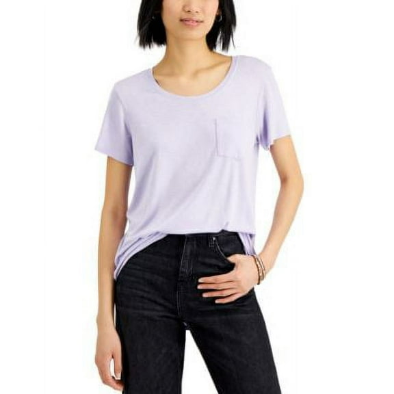 MSRP $20 Style & Co Womens Burnout V-Neck T-Shirt Size Large