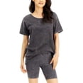 thumbnail image 1 of MSRP $24 Hippie Rose Juniors' Mineral Wash T-Shirt Charcoal Size XL, 1 of 1
