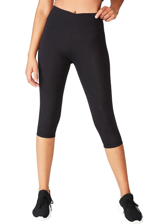 Body Womens Active Core Capri Tight Pants Black S