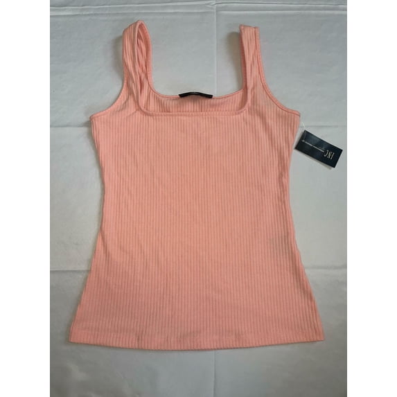 MSRP $25 International Concepts Women's Square Neck Rib Tank Size Small