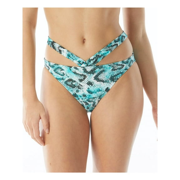 Sundazed Womens Riley Bottom Snake Print Cut-Outs Swim Bottom Separates