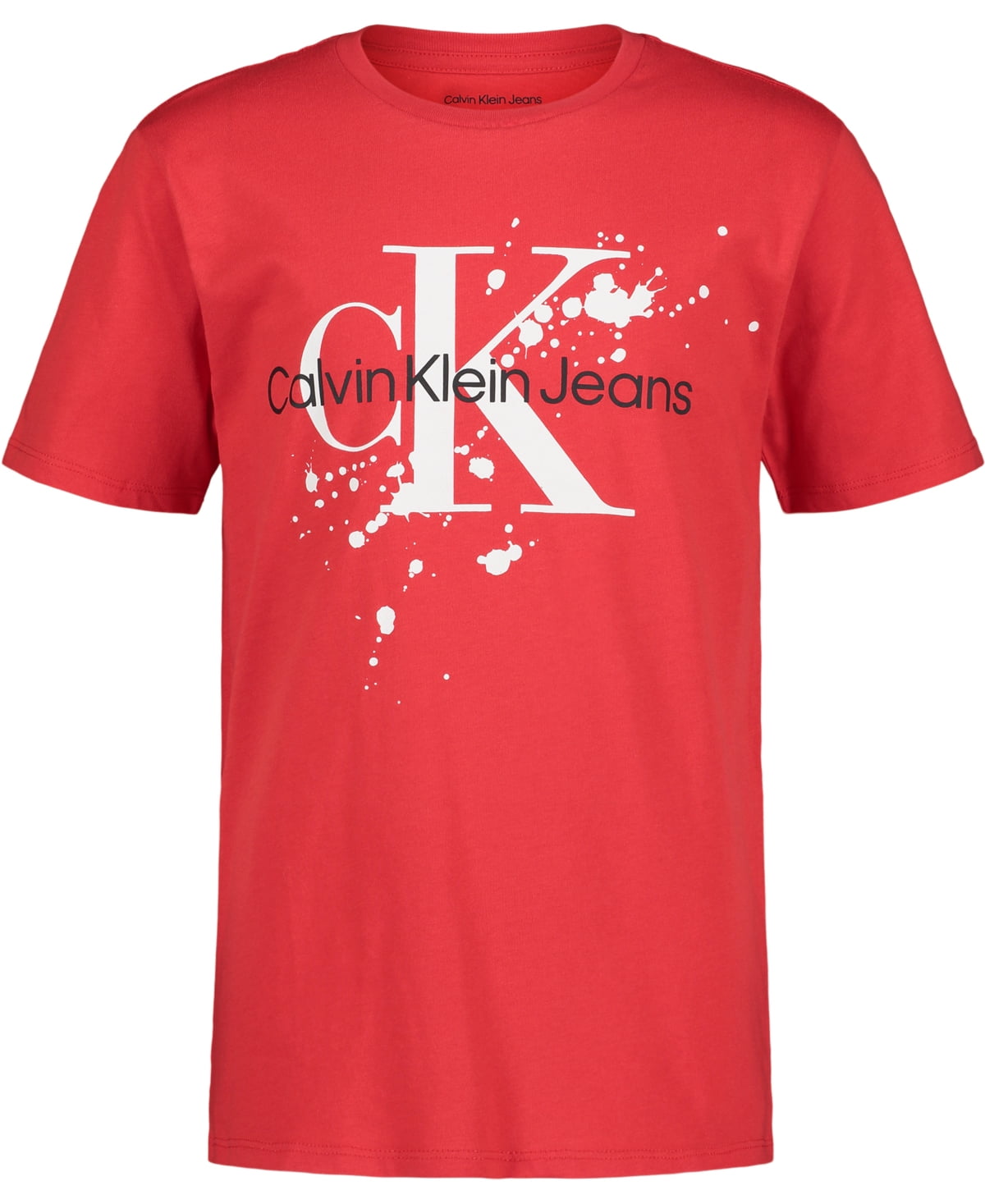 MSRP 28 Calvin Klein Big Boys Splatter Short Sleeve T shirt Red Size Medium Walmart