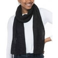 thumbnail image 1 of MSRP $28 Style & Co Solid Ribbed Muffler Scarf Black Size OSFA, 1 of 2