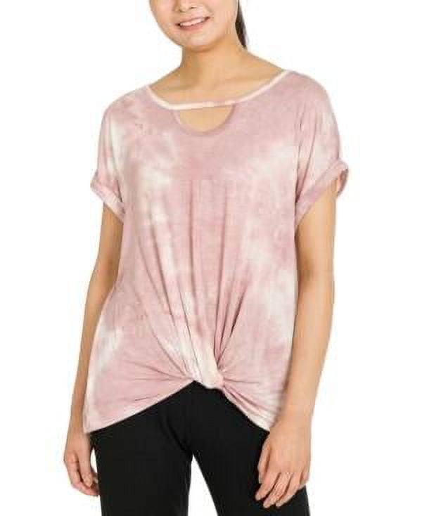 MSRP $29 Hippie Rose Juniors' Twist-Hem Keyhole-Cutout Top Size XS