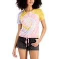 thumbnail image 1 of MSRP $29 Self Esteem Juniors' Tie-Dyed Drawstring-Hem T-Shirt Size Large, 1 of 1